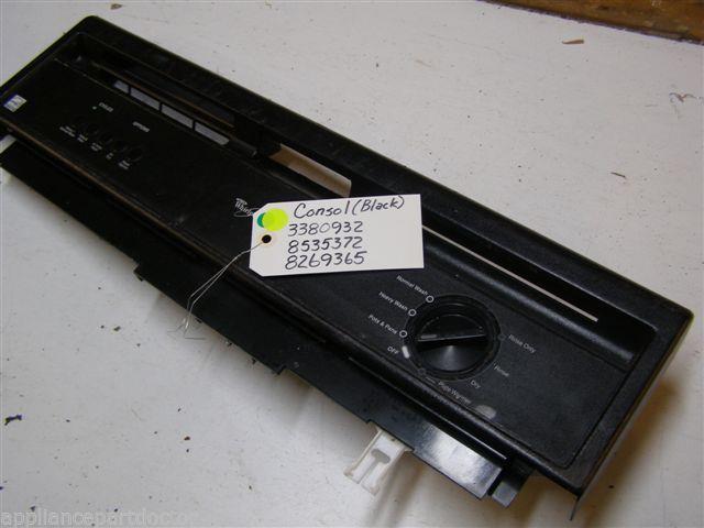 WHIRLPOOL DISHWASHER 3380932 8535372 3384860 8269365 BLK CONSOLE W/ TIMER-SWITCH WHIRLPOOL DISHWASHER 3380932 8535372 3384860 8269365 BLK CONSOLE W/ TIMER-SWITCH